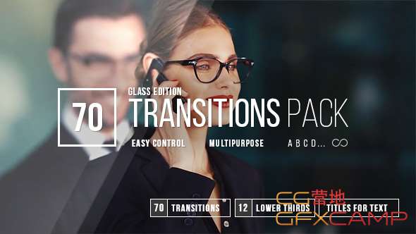 AE模板-商务图形遮罩视频转场 Transition