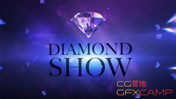 AE模板-水晶钻石折射时尚视频片头栏目包装 Diamond Show