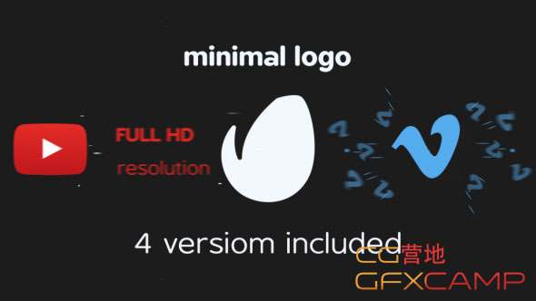 AE模板-图形碰撞Logo展示MG动画 Minimal logo