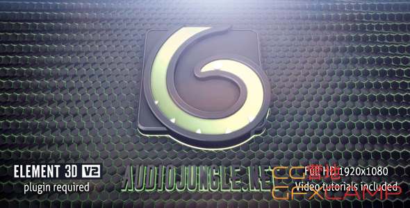 AE模板-三维游戏Logo片头动画 Tech Logo Reveal