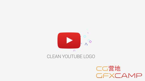 AE模板-干净简洁Logo片头动画 Clean Youtube Logo
