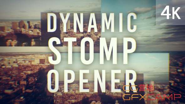 AE模板-图片拼贴文字快闪片头 Dynamic Stomp Opener