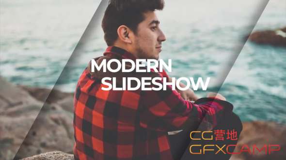Pr模板-简单图片幻灯片展示 Clean Modern Slideshow – Premiere Pro Tem