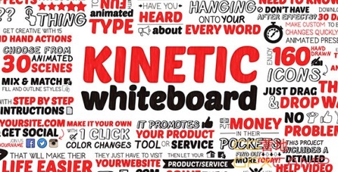 AE模板-手写文字动画开场介绍片头 Kinetic Whiteboard