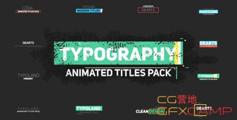 AE模板-文字排版标题动画 75 Typography