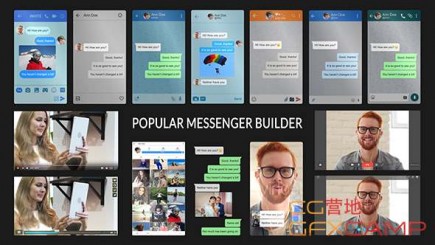 AE模板-社交APP聊天气泡对话框动画工具包 Popular Messenger Builder