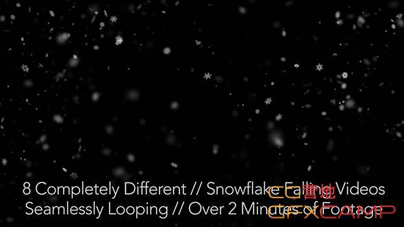 雪花飘动下雪视频素材snow Falling 龋齿一号gfxcamp
