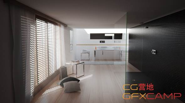 Curse Studio – Interior Bathroom Tutorial VrayForC4D