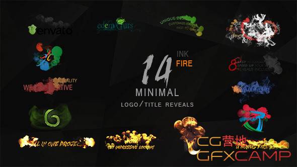 Minimal Ink&fire Logo Title Reveals Package