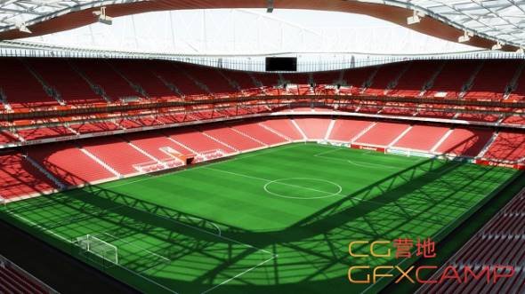 TurboSquid – Soccer Stadium with animated fans