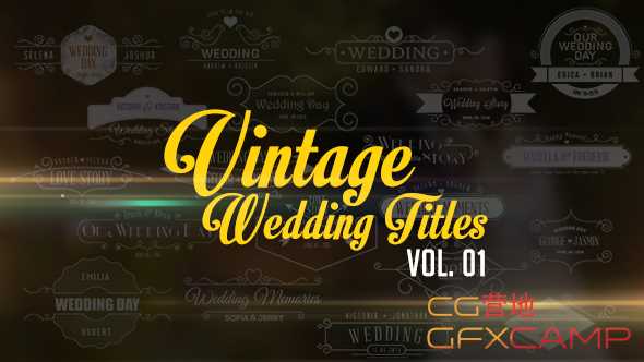 Vintage Wedding Titles vol01