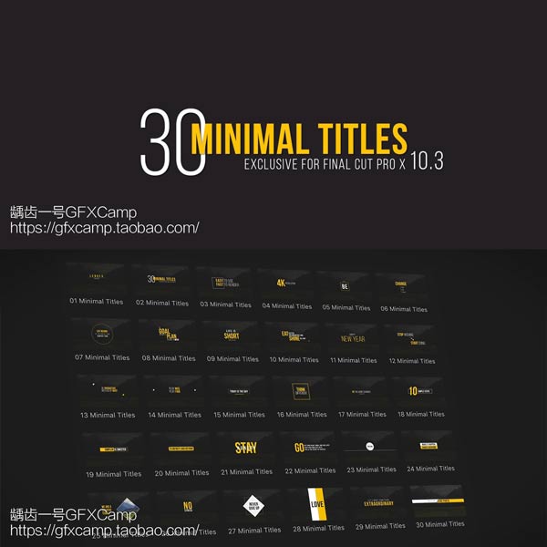 FCPX-30-Minimal-Titles