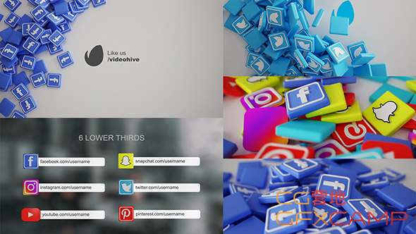 Social Media Pack 3D