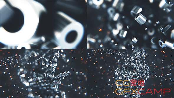 Metalic Particles Logo