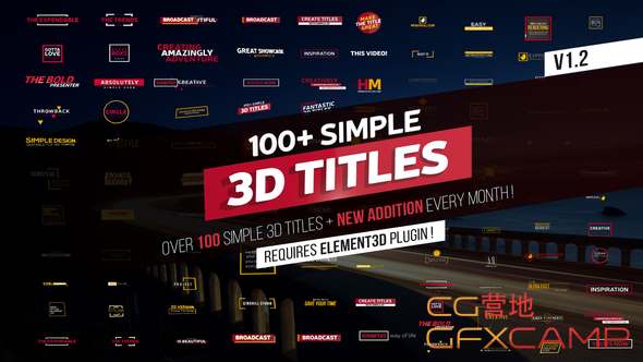 100+ Simple 3D Titles V1.2