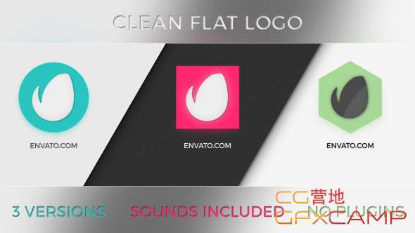 Clean Flat Logo 3 in 1