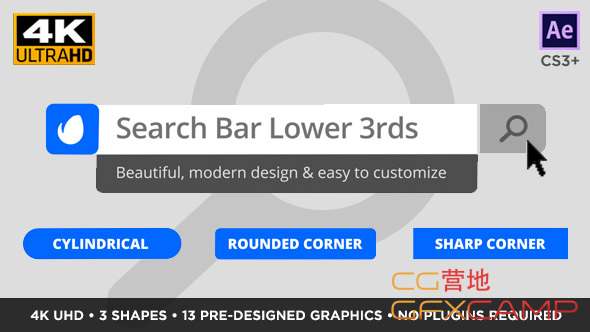 Search Bar Titles and Lower Thirds