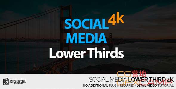 Social Media Lower Thirds 4K