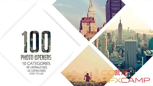 100 Clean Photo Openers - Logo Reveal Pack