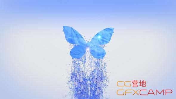 Splashing Butterfly Logo Reveal