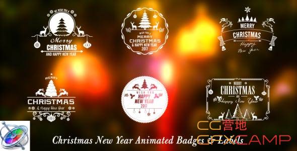 Christmas New Year Badges - Apple Motion 18680115