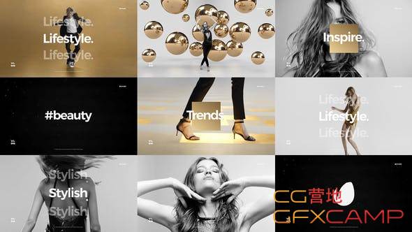 Short Fashion Stomp - Fast Clean Opener - Dynamic Typography - Youtube Channel