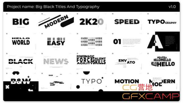 Big Black Titles And Typography 25272115