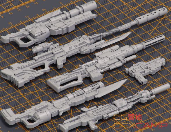 Artstation – Mech Warrior Hard Surface Kitbash 4 of 20 by Oleg Ushenok