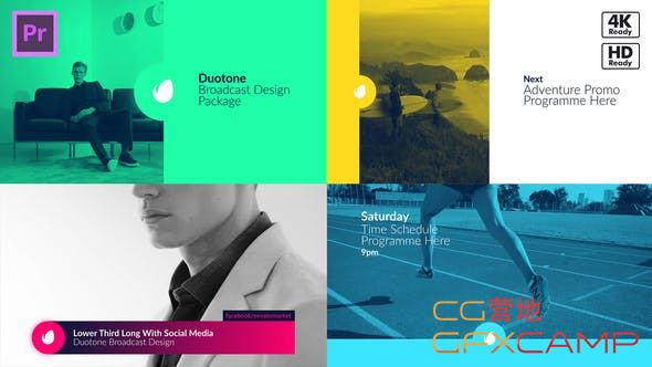 Duotone Broadcast Package Essential Graphics 23631063